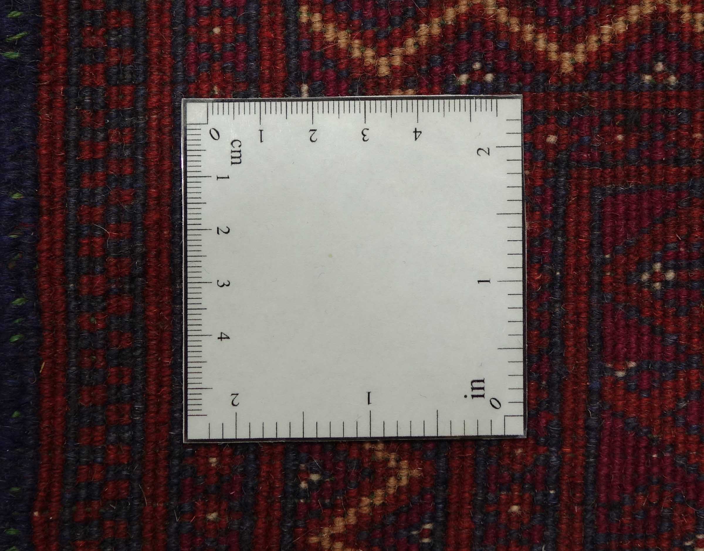 Afghan Teppich 120x190 Handgeknüpft Rot Geometrisch Orient Kurzflor Wohnzimmer