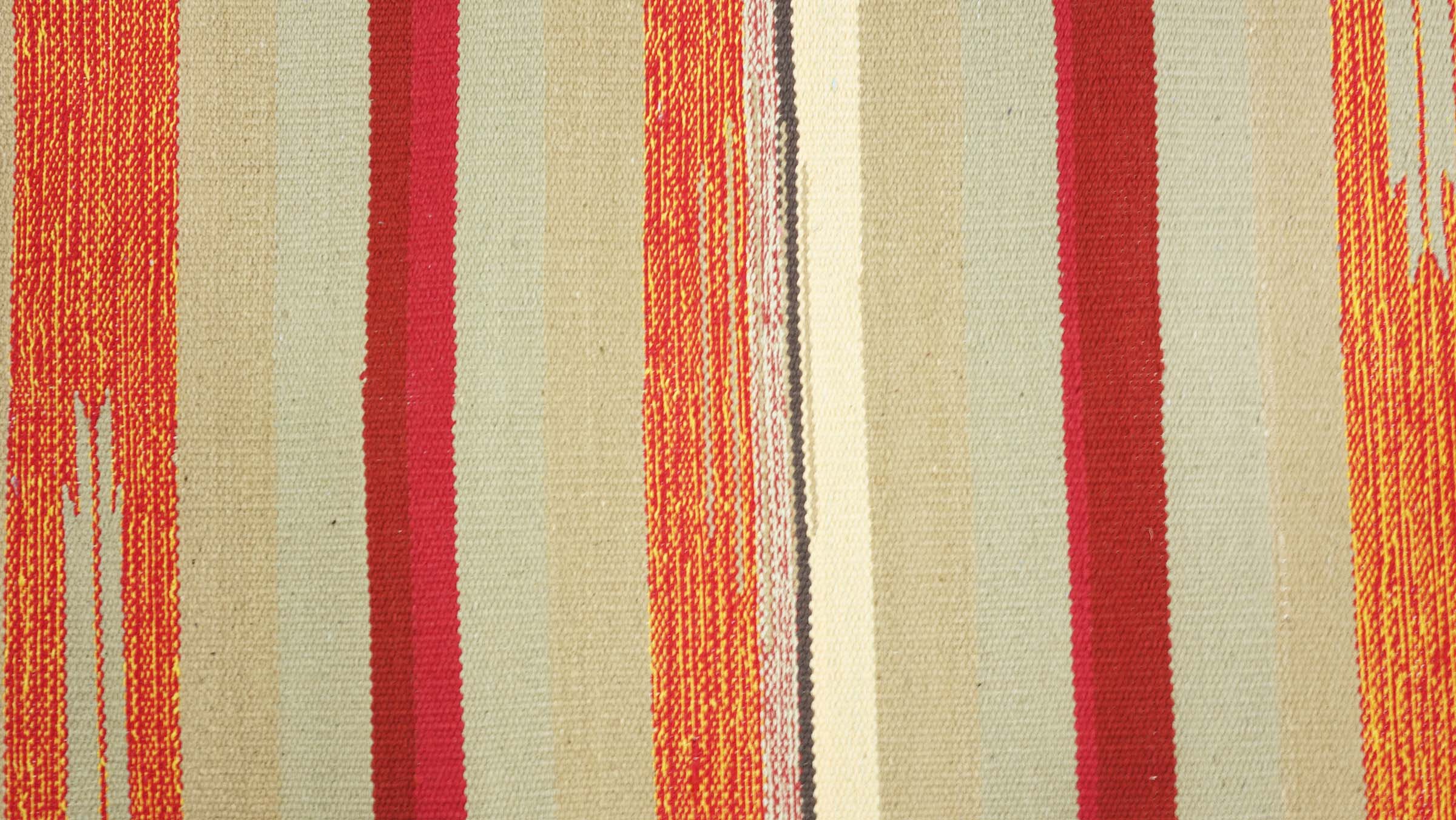 Knallbunter Kelim Teppich 60x120 Handgewebt Mehrfarbig Gestreift Handarbeit Gewebt