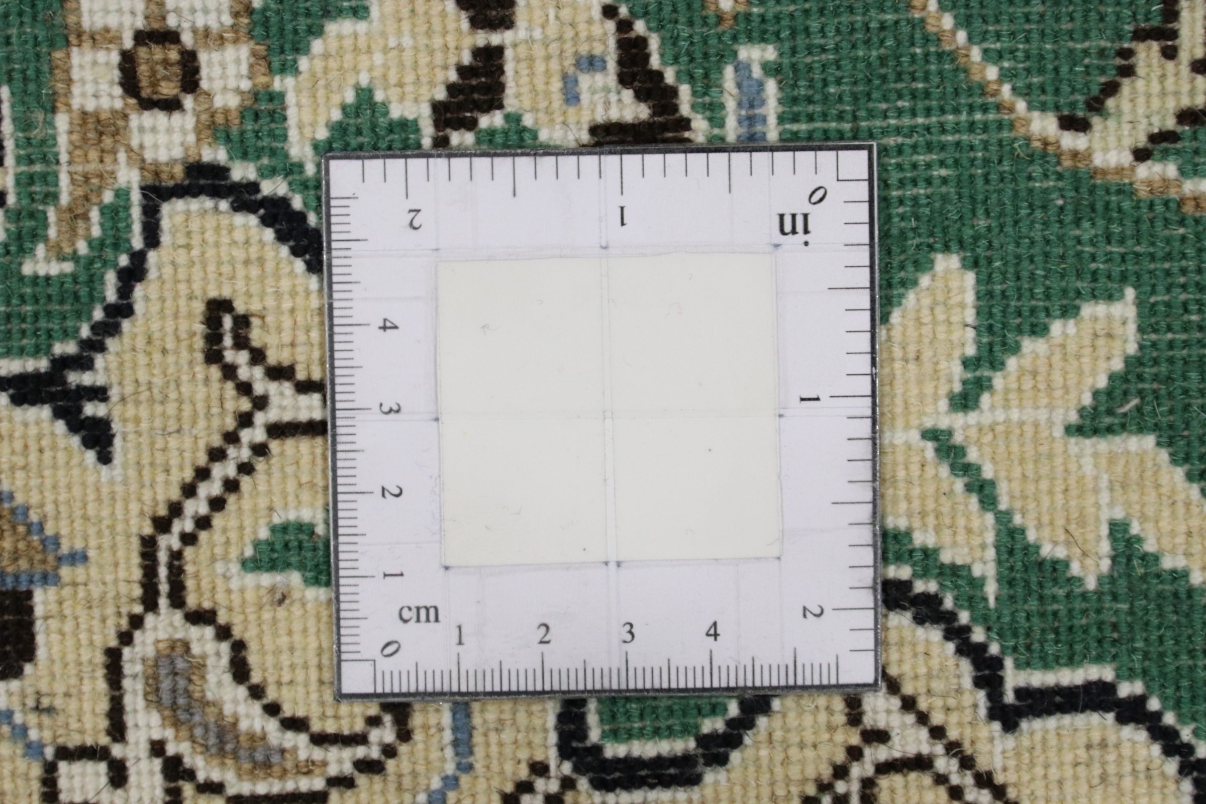 Persian carpet Nain 9LA 90x140 Hand-knotted Green Medallion Oriental UNIKAT short pile