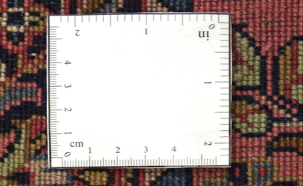 Sarough Teppich 70x140 Handgeknüpft Rosa Floral Wolle Kurzflor Rug