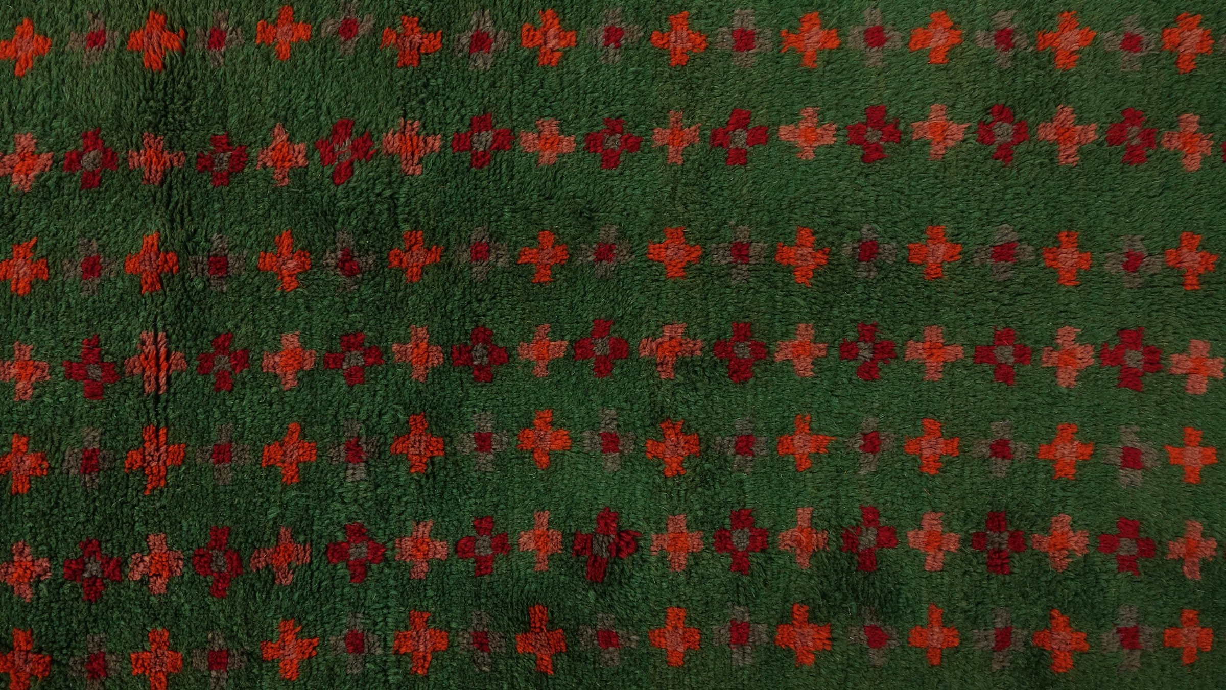 Gabbeh Teppich 120x170 Handgeknüpft Grün Gestreift Orientalisch UNIKAT Kurzflor