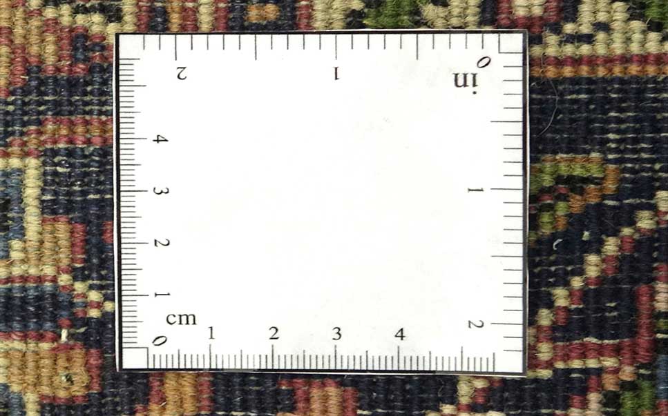 Sarough Teppich 100x200 Handgeknüpft Beige Floral Wolle Kurzflor Rug