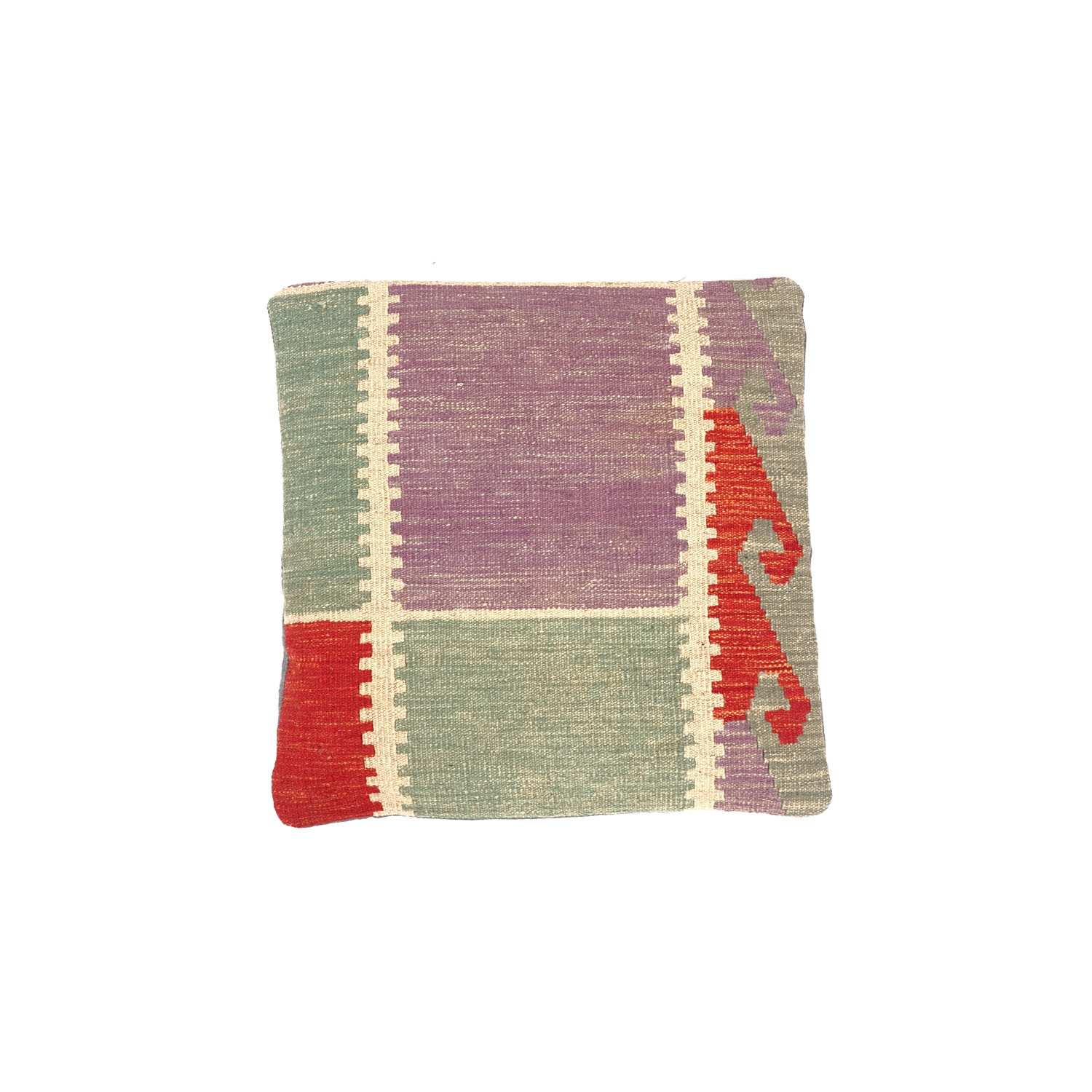 Kelim Afghan Maimana Kissenbezug Kissenhülle Poshti Teppich 50x50 Handgewebt