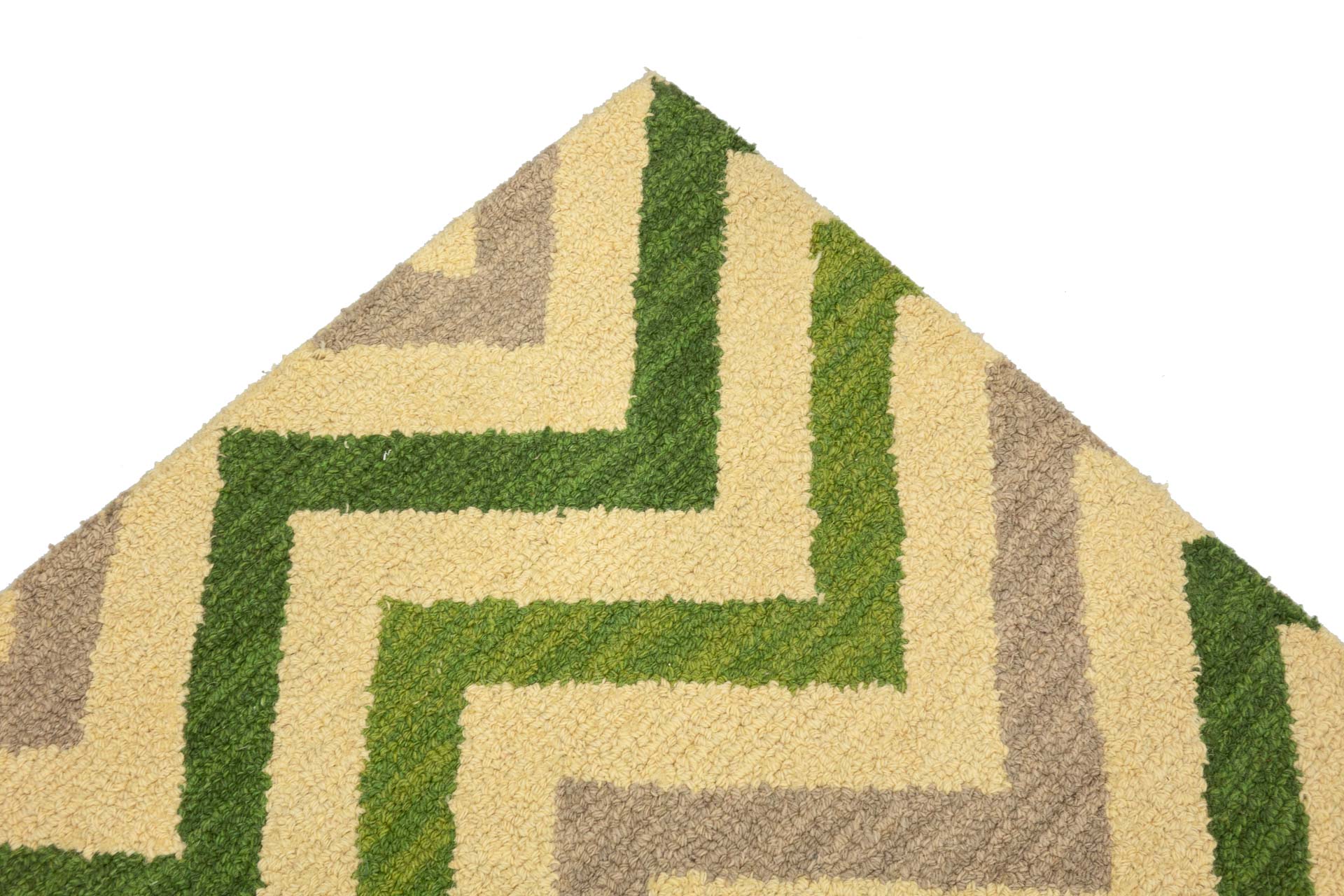 Handgefertigter Teppich 300x240 Handgetuftet Handarbeit 240x300 Beige Geometrisch