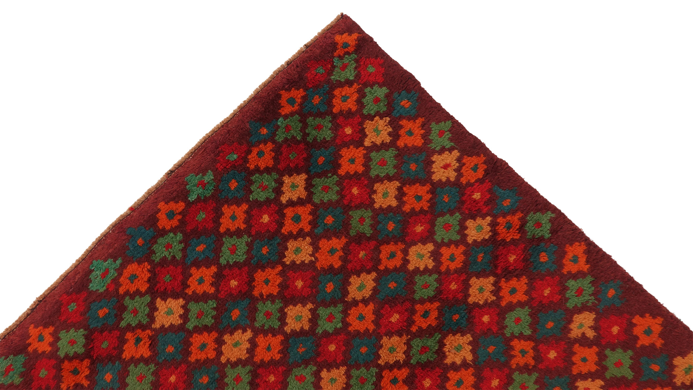 Gabbeh Teppich 110x170 Handgeknüpft Braun Streifen Orientalisch UNIKAT Kurzflor