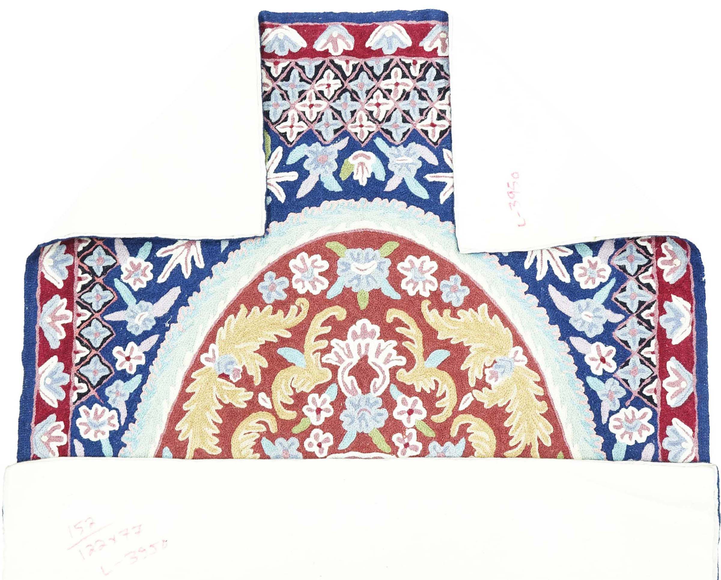 Chainstitch Kettenstich Teppich 80x120 Handgewebt Braun Blumenmuster Handarbeit Gewebt