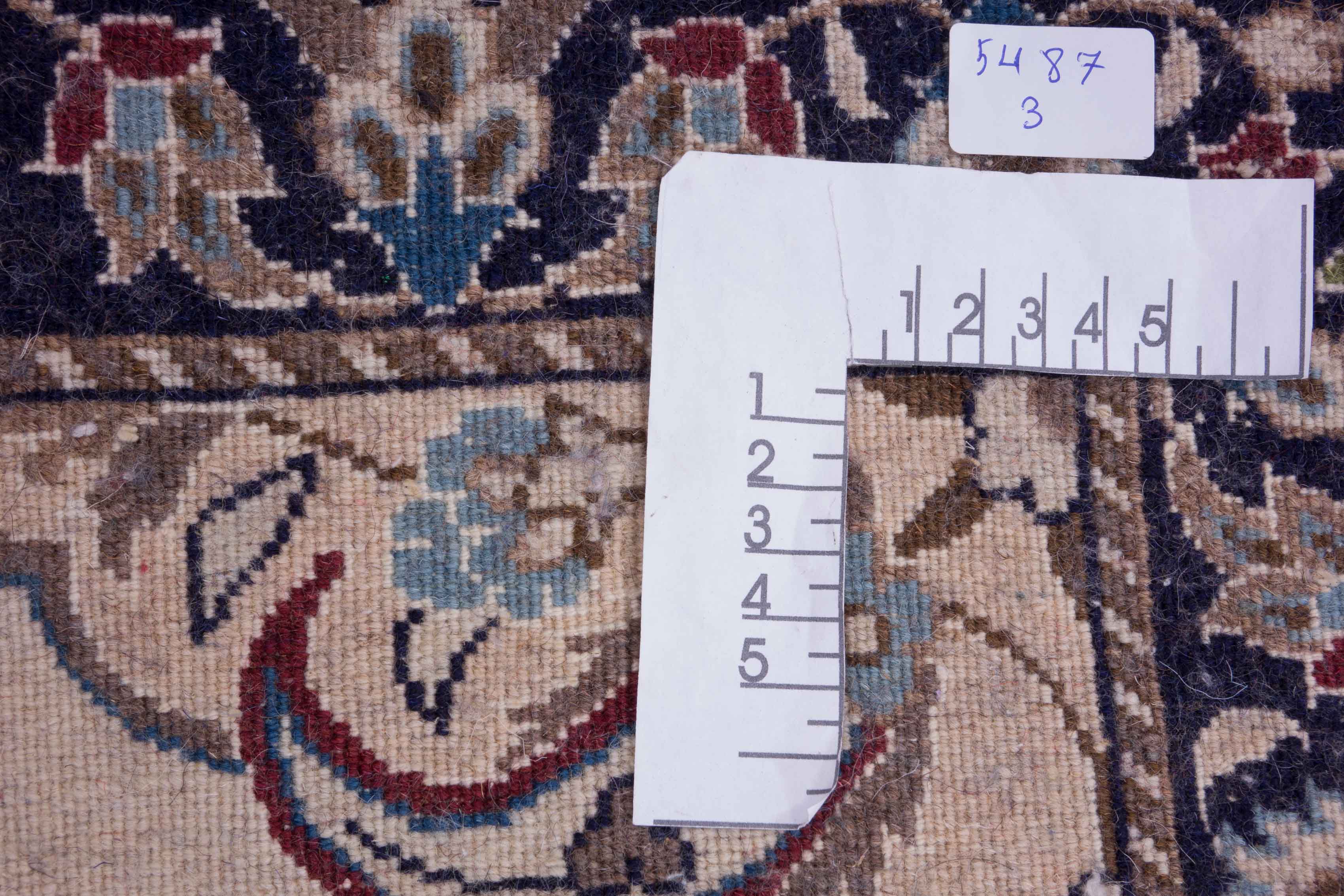 Perser Nain 60x80 Handgeknüpft Teppich Weiß Orientalisch Kurzflor Orient Rug