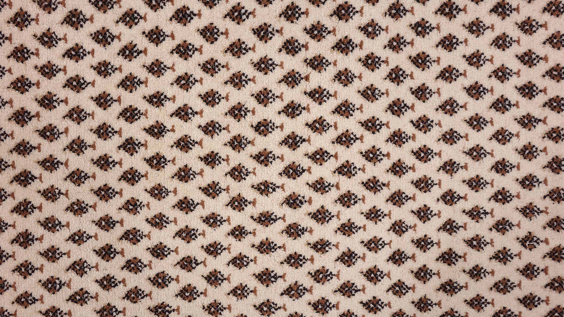 Runder Mir Sarough Teppich 200x200 Handgeknüpft Beige Umrandung Kurzflor Orient