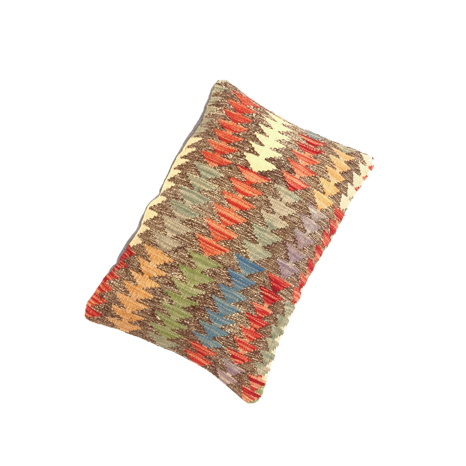 Kelim Afghan Maimana Kissenbezug Kissenhülle Poshti Teppich 40x60 Handgewebt Mehrfarbig