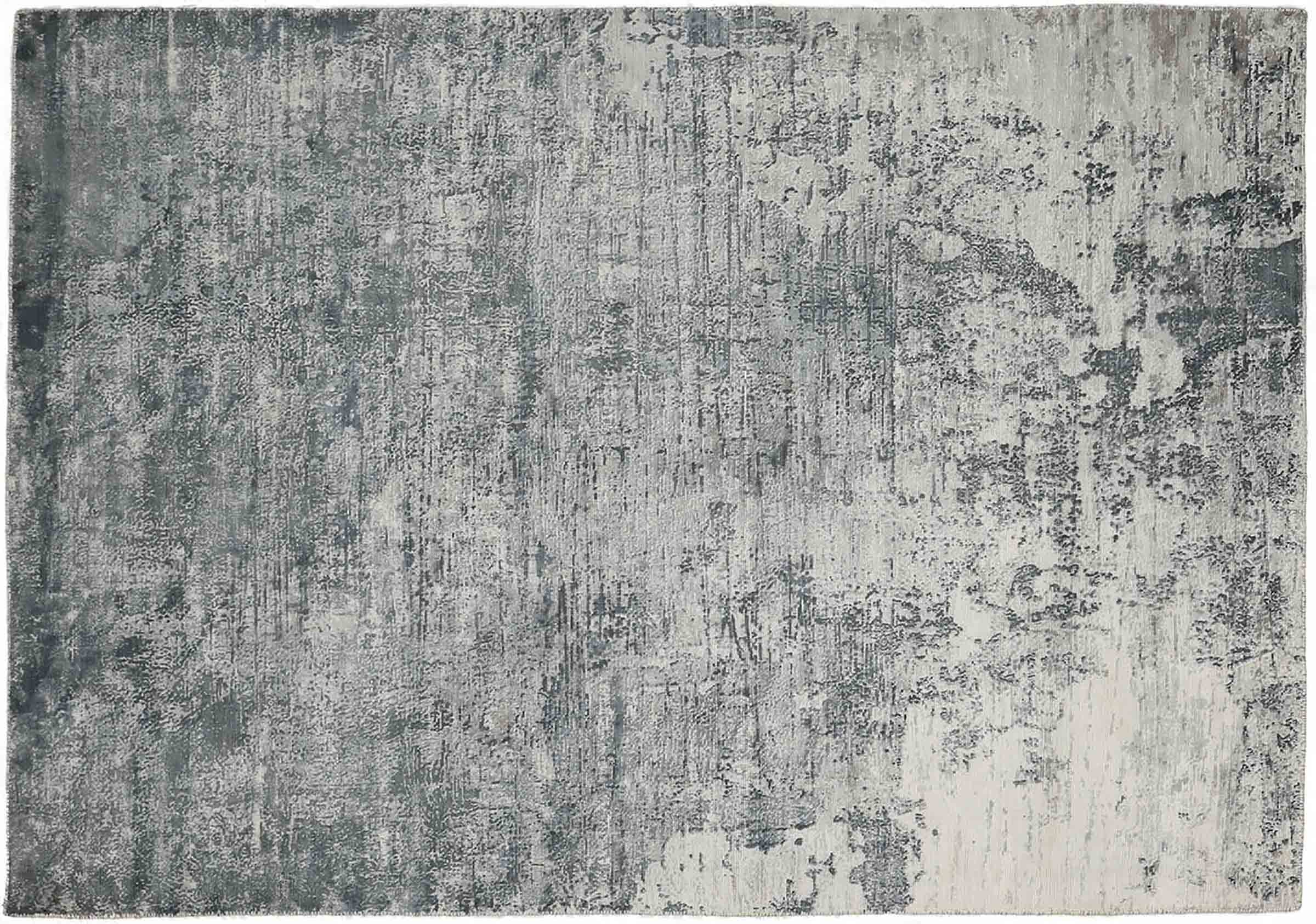 Handloom Vintage 230x160 Handgewebt Teppich 160x230 Grau Abstrakt Handarbeit Orient