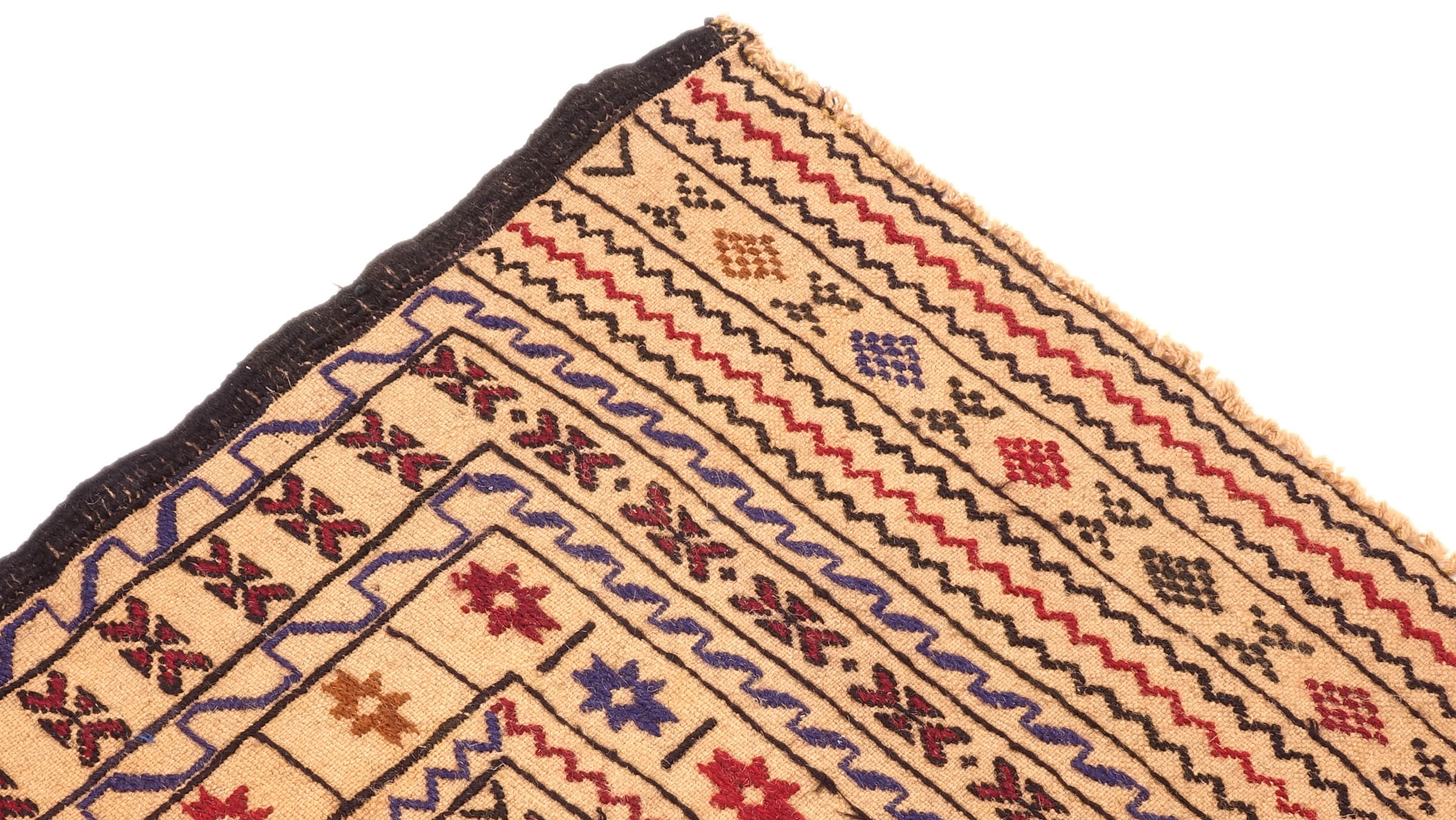 Afghan Kelim Gol Barjasta Teppich 120x180 Handgewebt Gold Geometrisch Handarbeit Gewebt