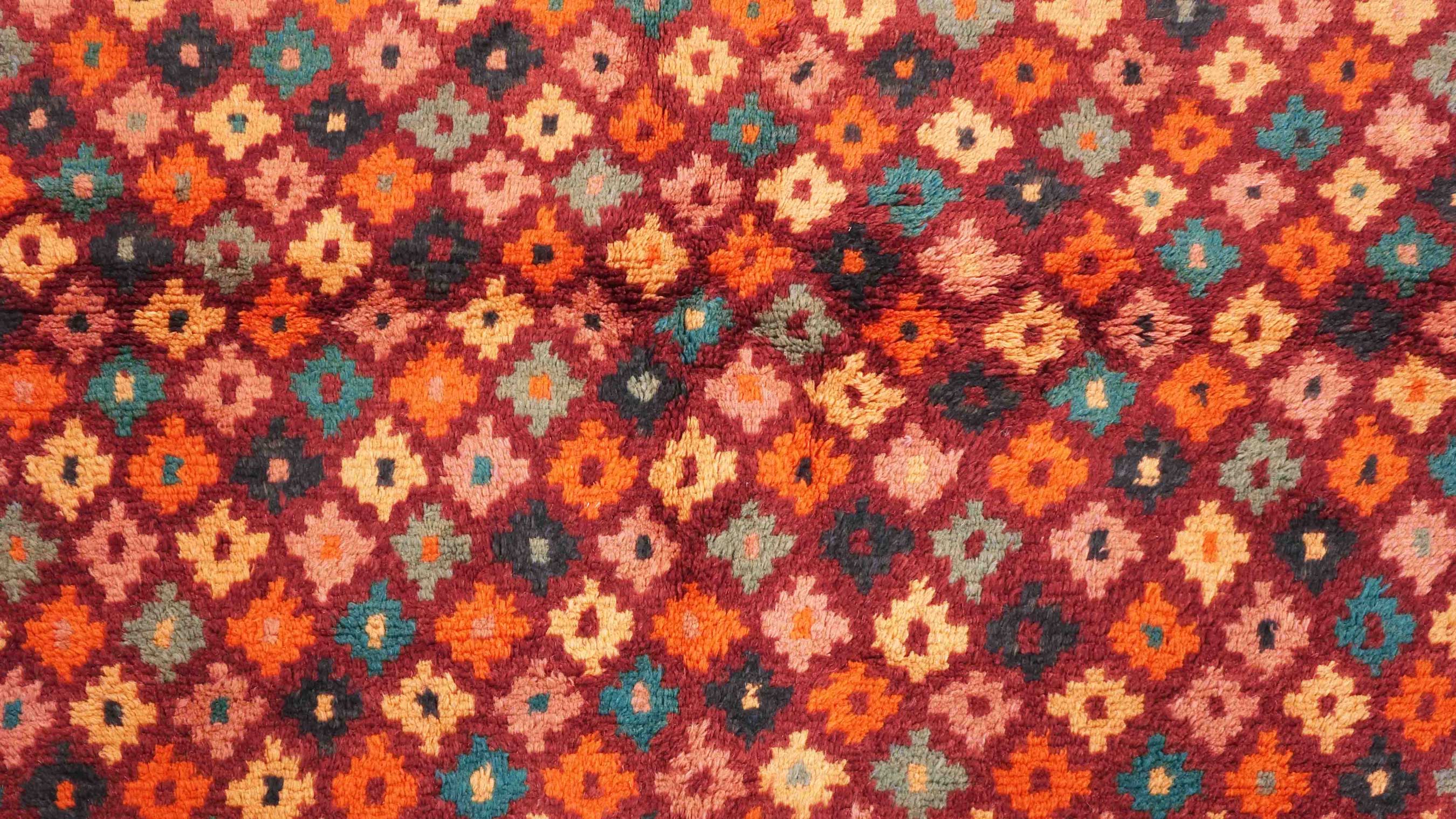 Gabbeh Teppich 120x170 Handgeknüpft Braun Durchgemustert Orientalisch UNIKAT Kurzflor