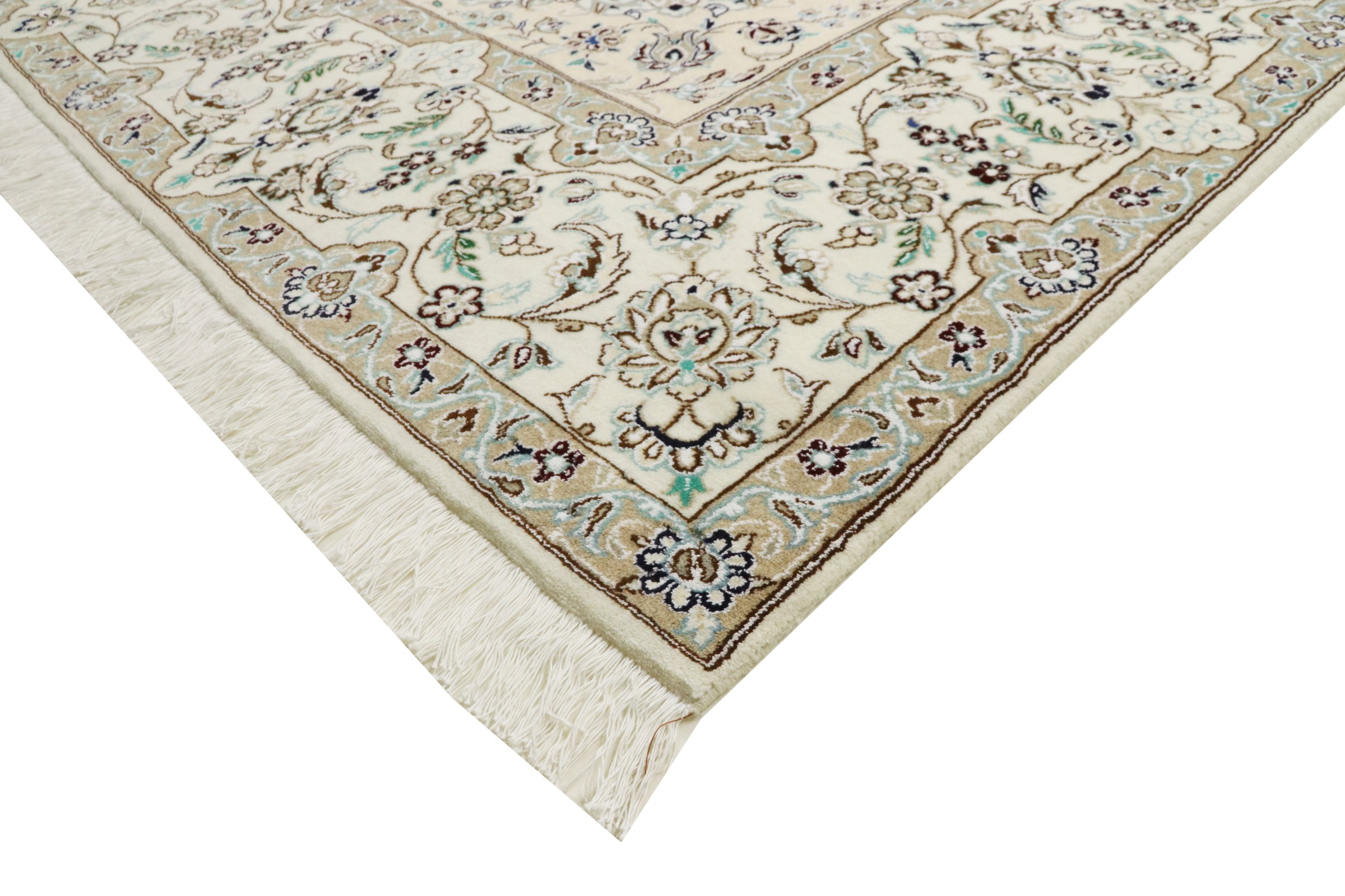 Perserteppich Nain 9LA 250x350 Handgeknüpft Dunkelblau Medaillon Orientalisch UNIKAT