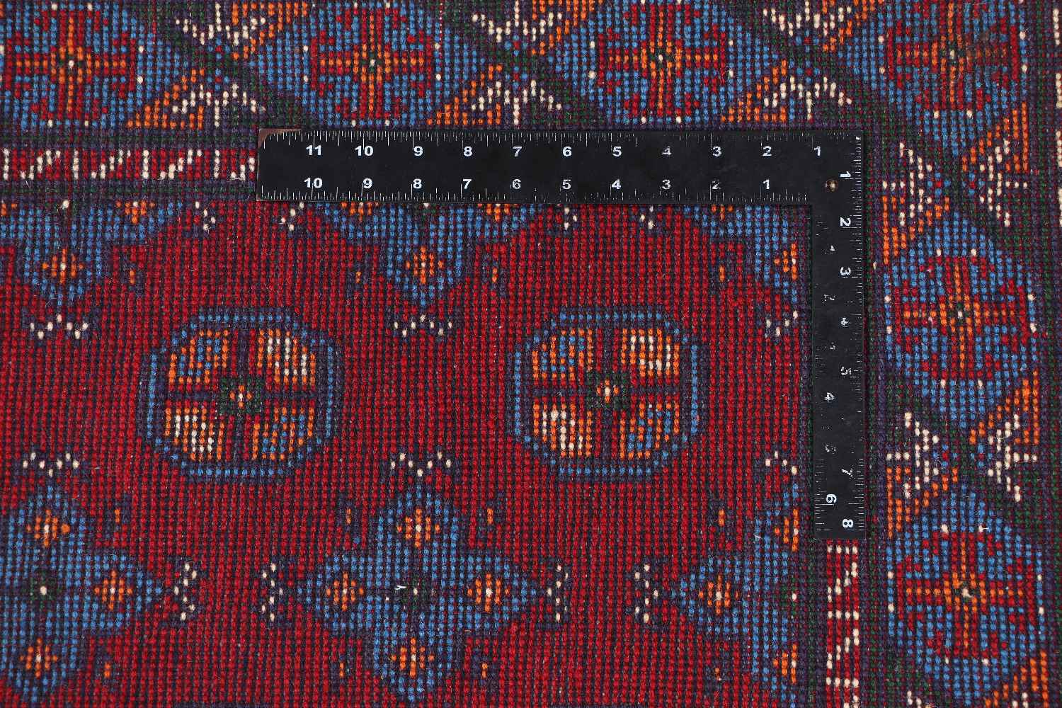 Afghan Akcha Rang Dar Teppich 100x150 Handgeknüpft Rot Durchgemustert Orient Kurzflor