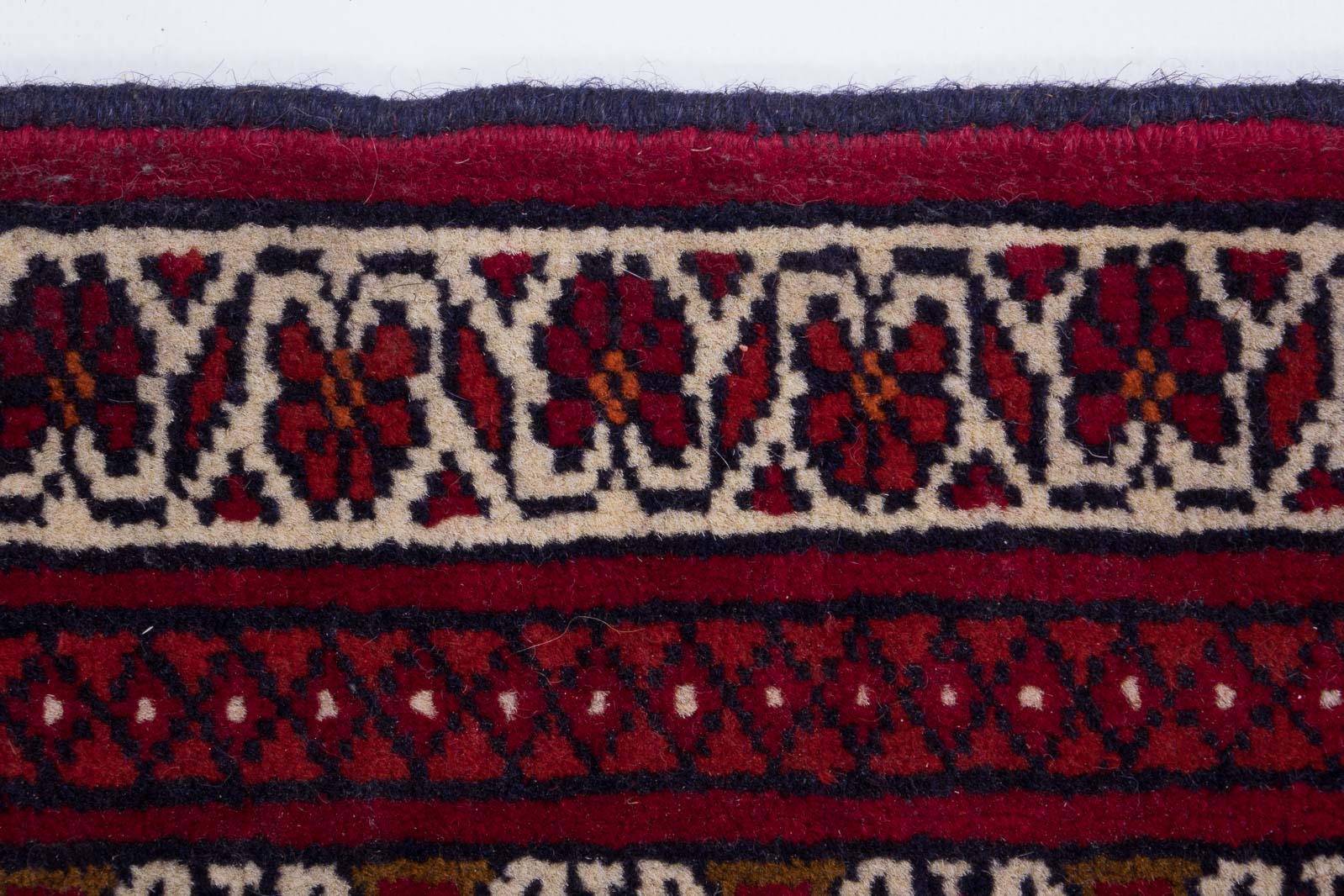 Afghan Orientteppich 200x300 Handgeknüpft Teppich Rot Geometrisch Muster