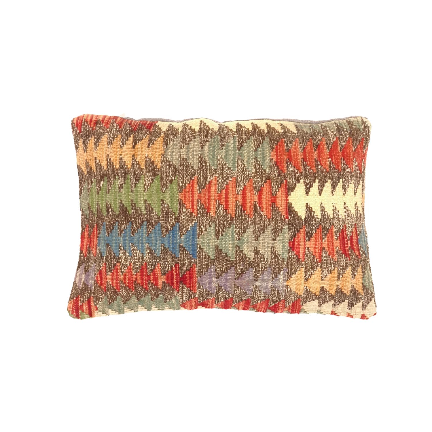 Kelim Afghan Maimana Kissenbezug Kissenhülle Poshti Teppich 40x60 Handgewebt Mehrfarbig
