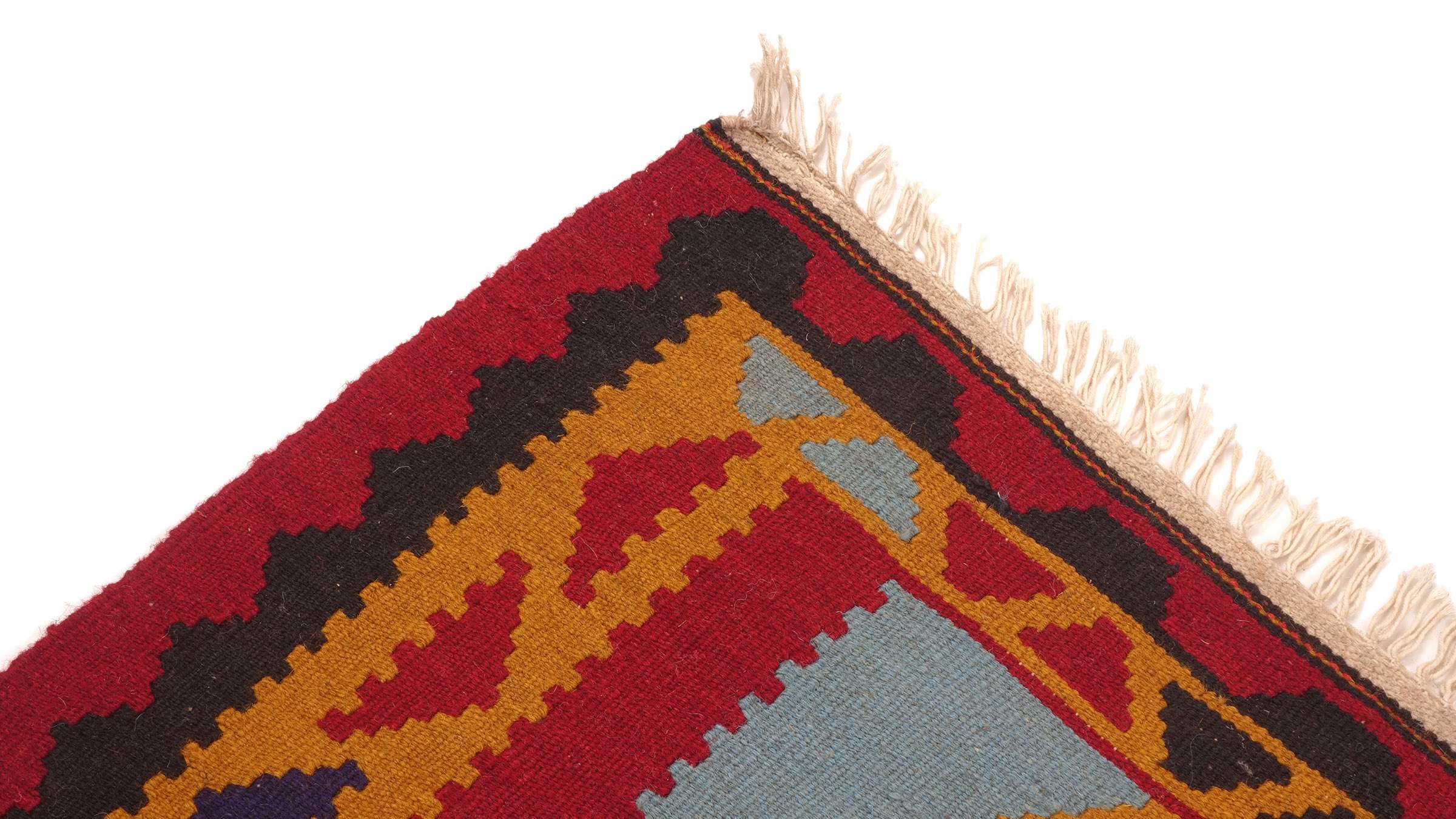 Perserteppich Kelim Ardebil 100x160 Handgewebt Braun Geometrisch Handarbeit Zimmer