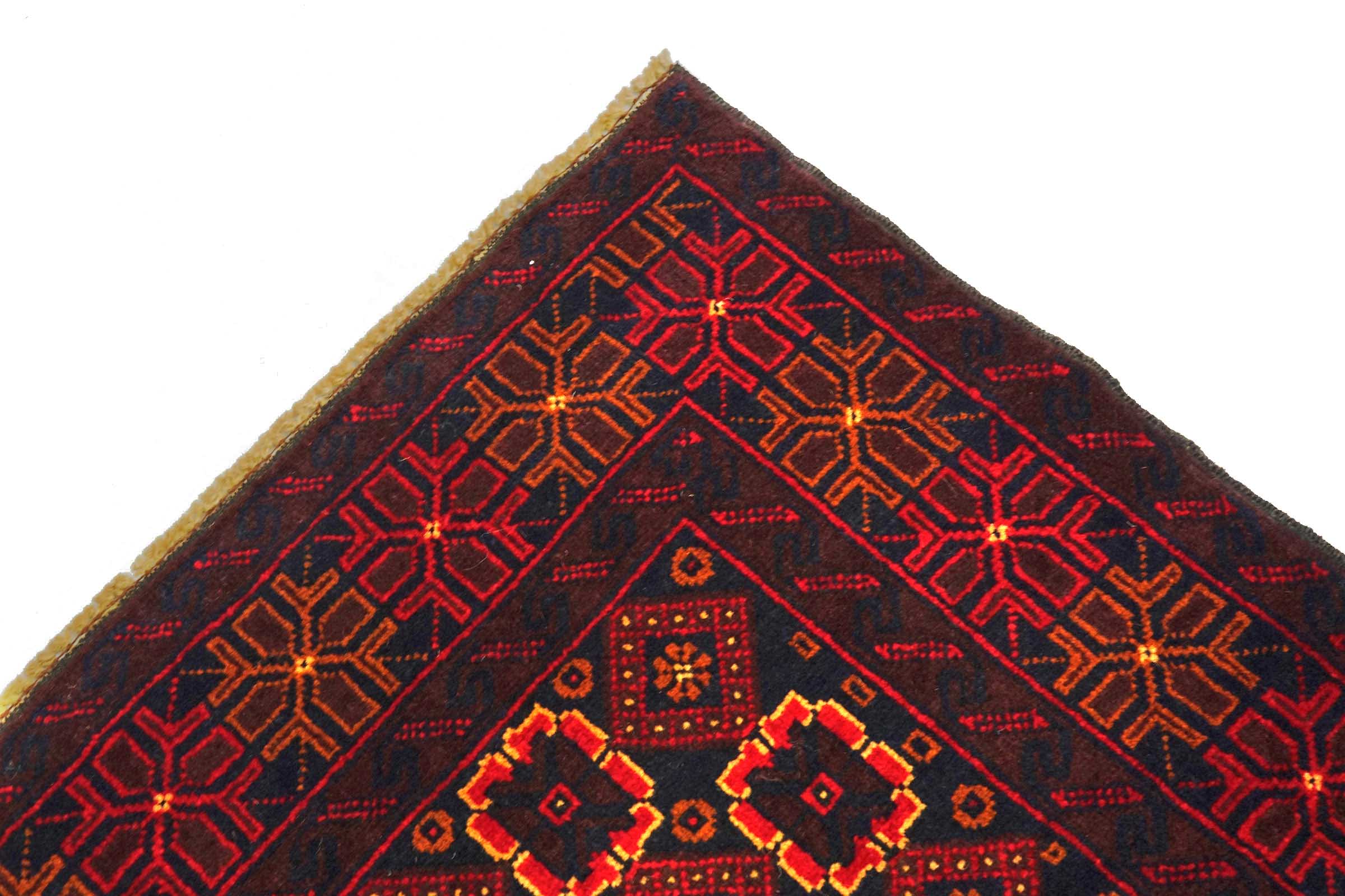 Afghan Belutsch Baluch 120x180 Handgeknüpft Orientteppich Dunkelblau
