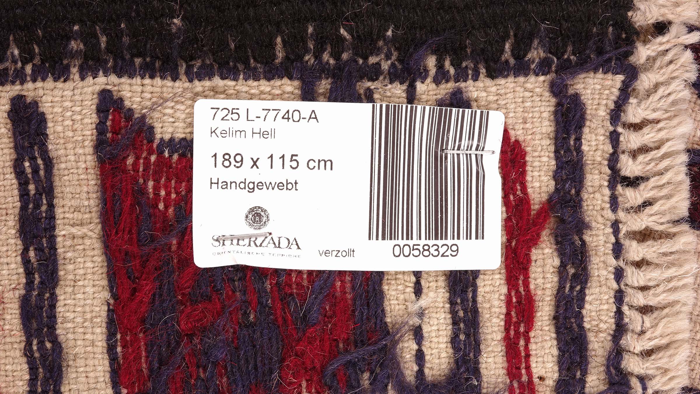 Afghan Kelim Gol Barjasta Teppich 120x180 Handgewebt Beige Geometrisch Handarbeit