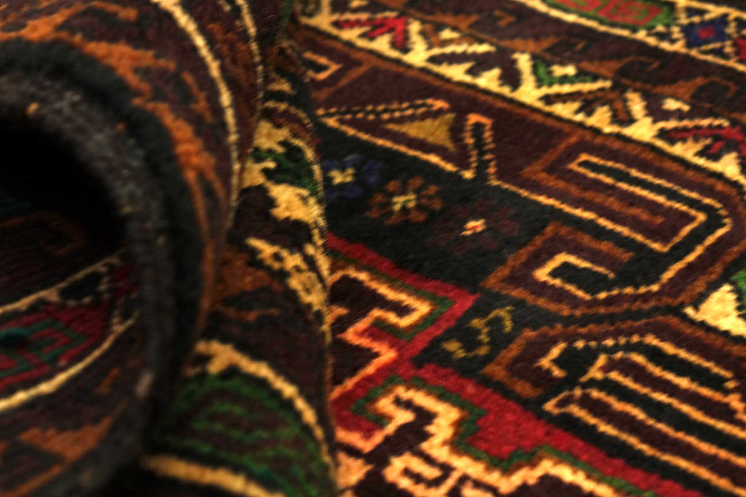 Afghan Belutsch Baluch 120x180 Handgeknüpft Orientteppich Beige Geometrisch