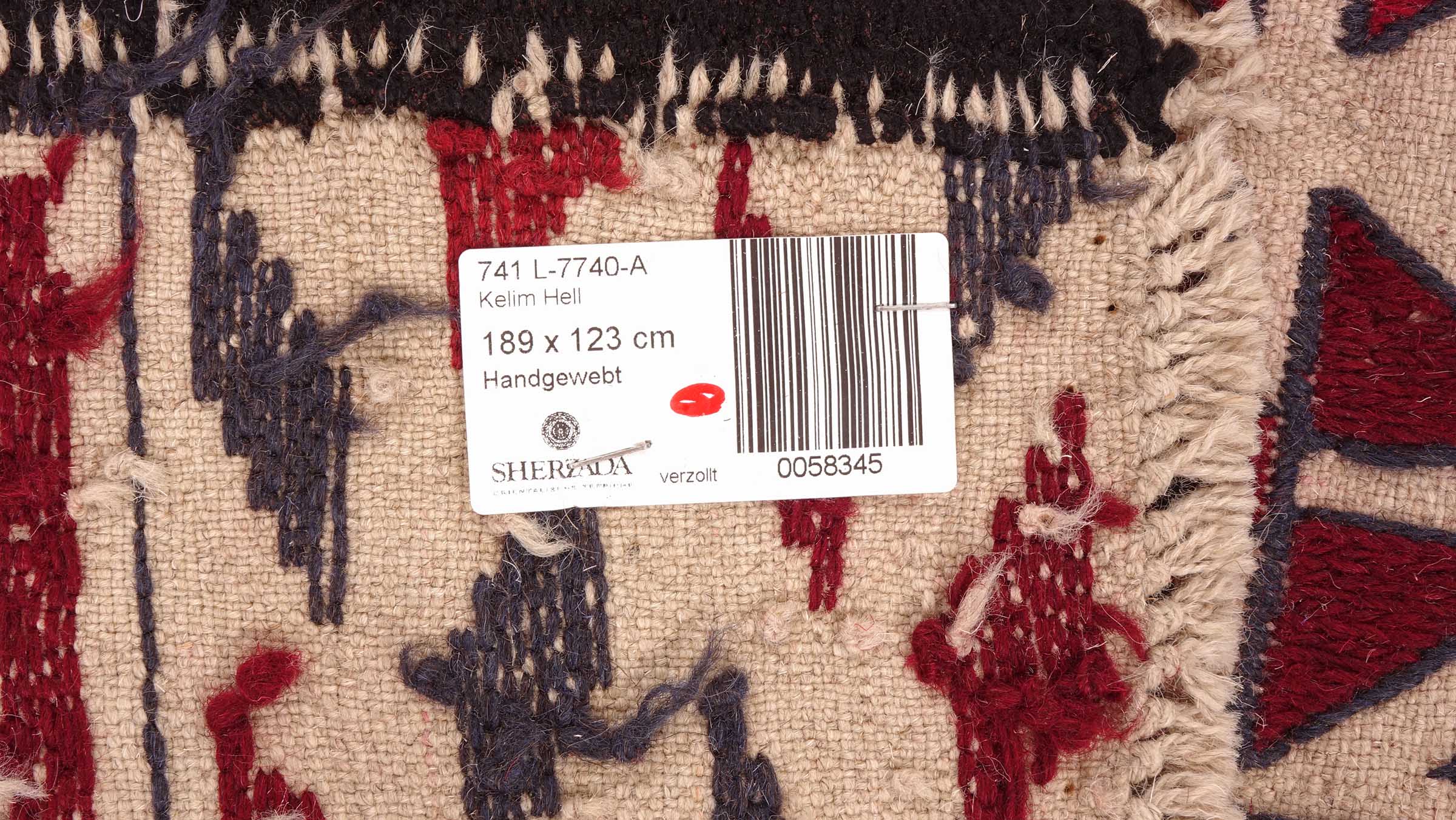 Afghan Kelim Gol Barjasta Teppich 120x180 Handgewebt Beige Geometrisch Handarbeit