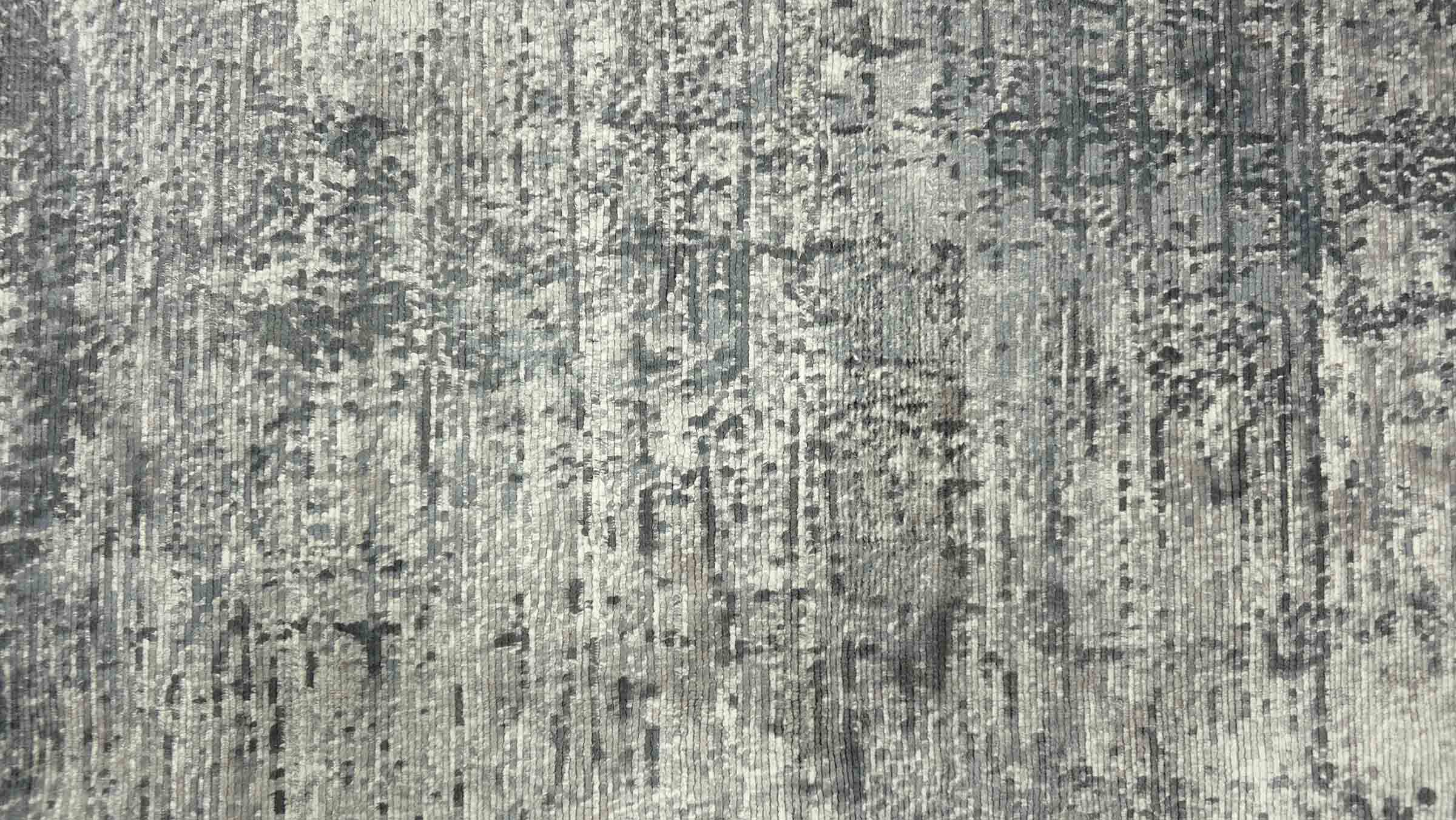 Handloom Vintage 230x160 Handgewebt Teppich 160x230 Grau Abstrakt Handarbeit Orient