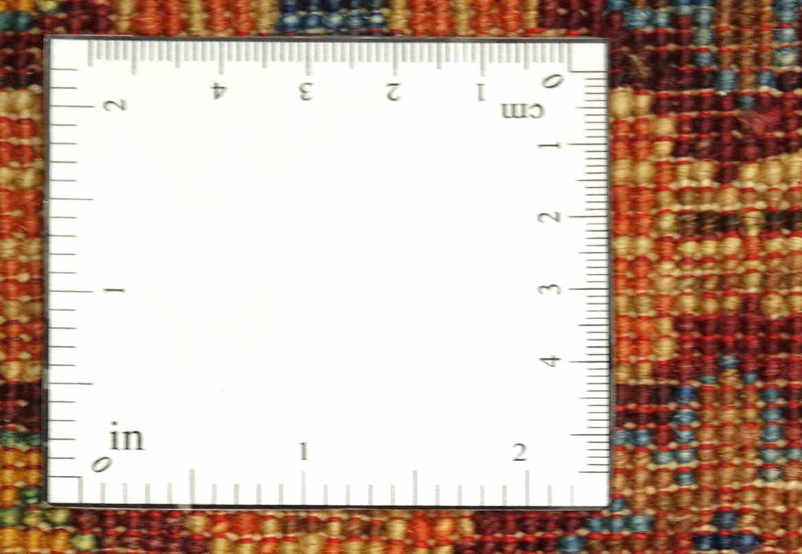 Afghan Khorjin Shaal 200x300 Handgeknüpft Orientteppich Rot Streifen Wolle