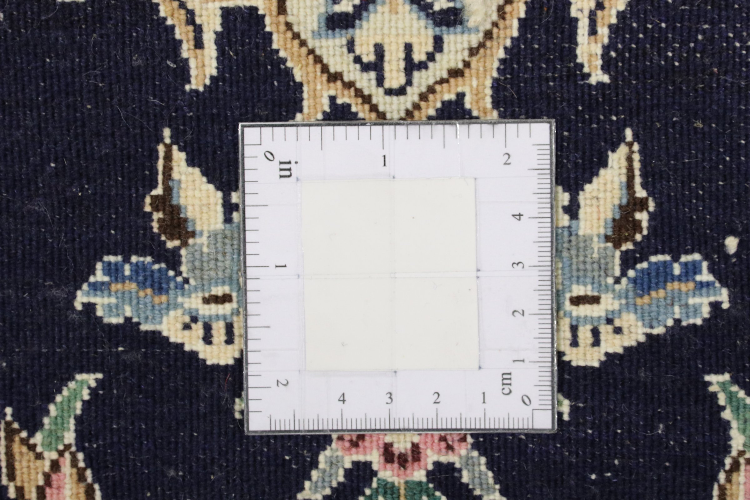 Perserteppich Nain 9LA 60x90 Handgeknüpft Dunkelblau Medaillon Orientalisch UNIKAT
