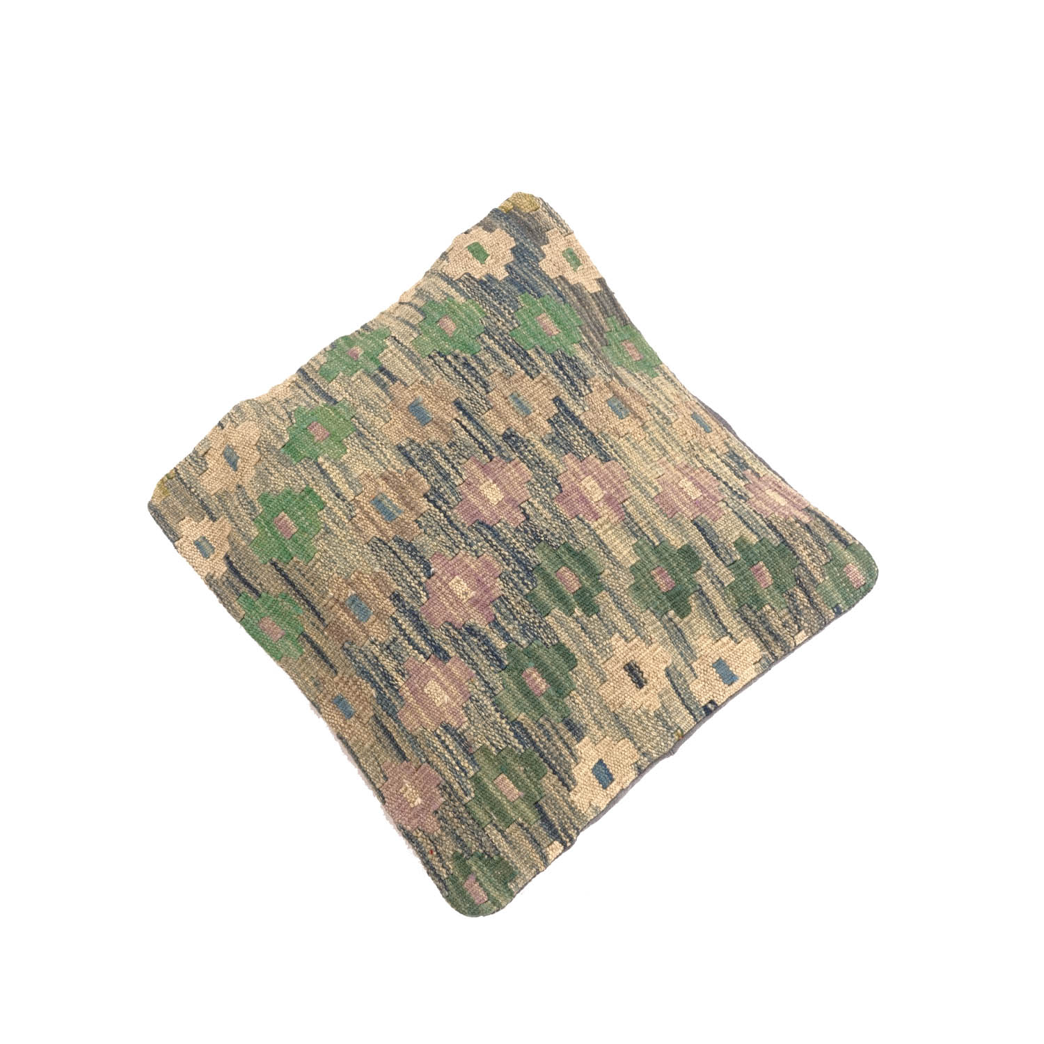 Kelim Afghan Maimana Kissenbezug Kissenhülle Poshti Teppich 45x45 Handgewebt
