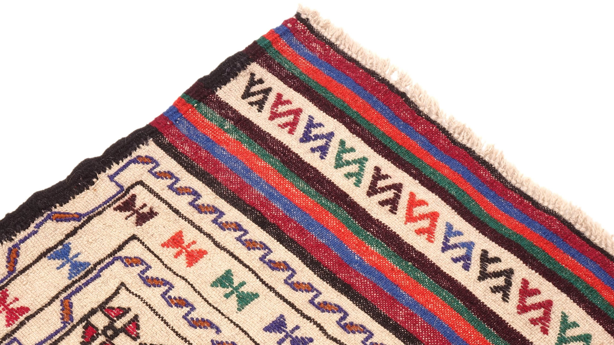 Afghan Kelim Gol Barjasta Teppich 120x180 Handgewebt Beige Geometrisch Handarbeit