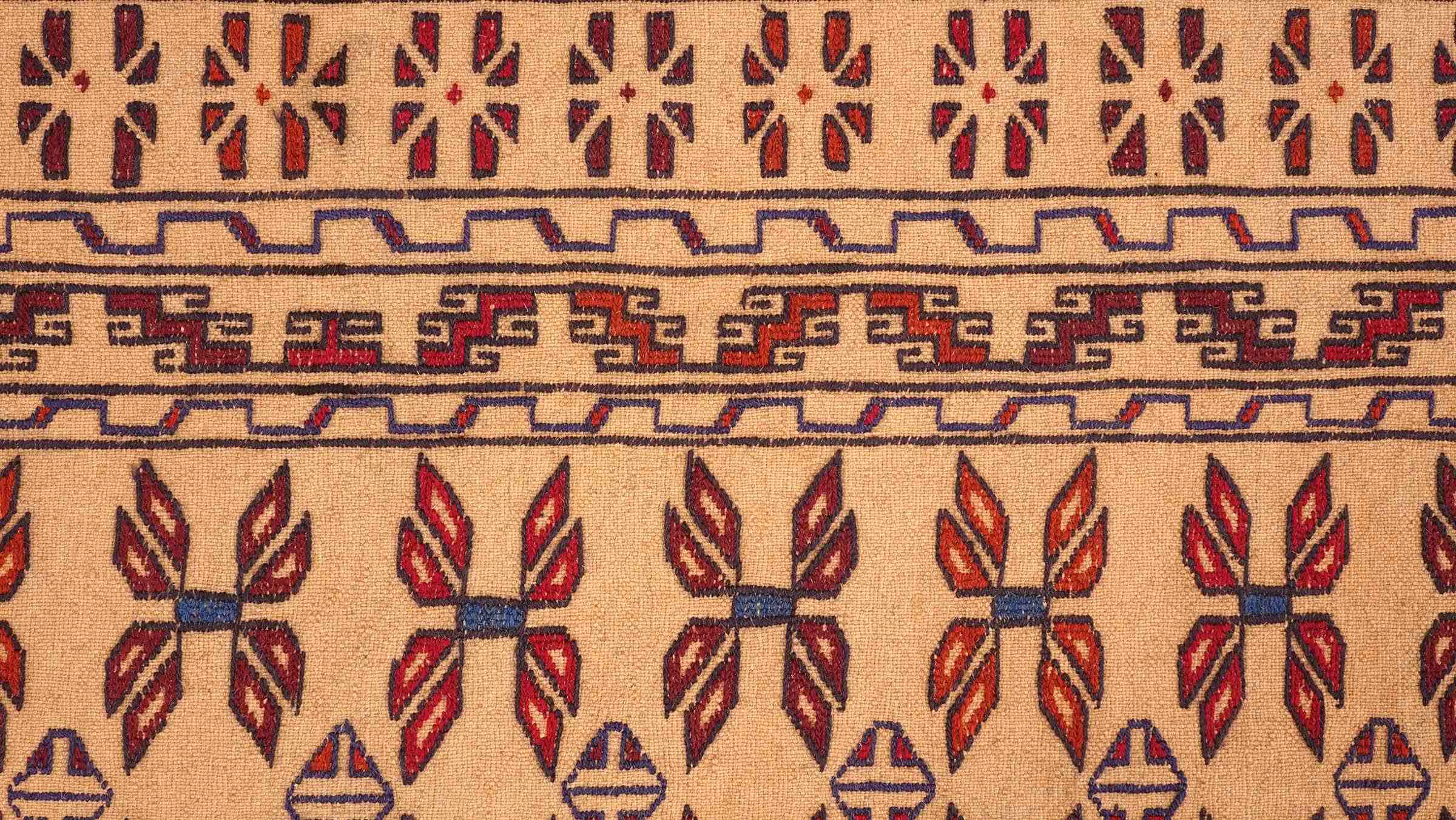Afghan Kelim Gol Barjasta Teppich 120x180 Handgewebt Gold Geometrisch Handarbeit Gewebt