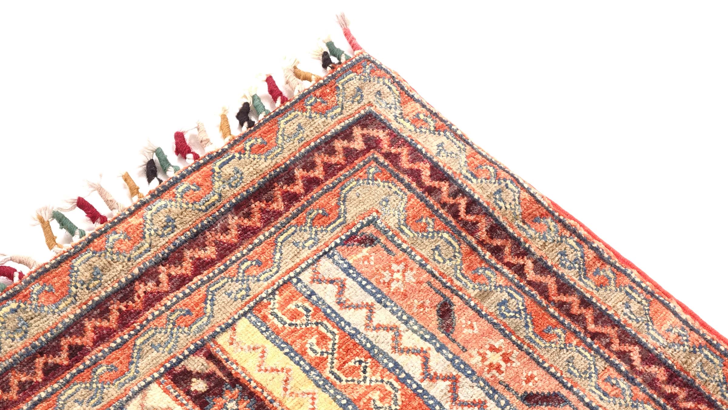 Afghan Khorjin Shaal Teppich 100x150 Handgeknüpft Grau Streifen Orient Kurzflor