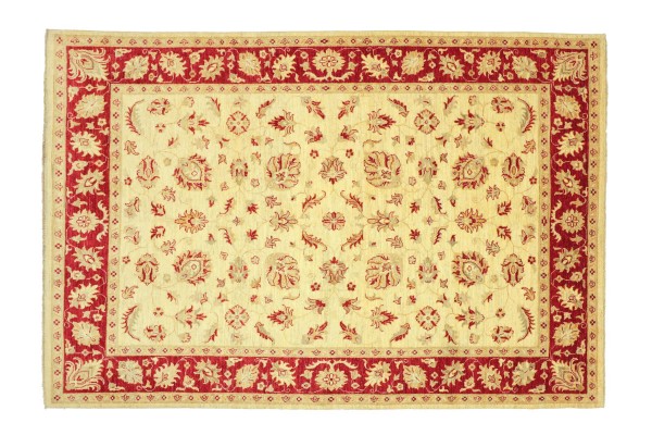 Afghan Chobi Ziegler 235x176 Handgeknüpft Teppich 180x240 Beige Floral Kurzflor Orient