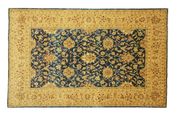 Afghan Chobi Ziegler 281x201 Handgeknüpft Teppich 200x280 Blau Floral Kurzflor Orient