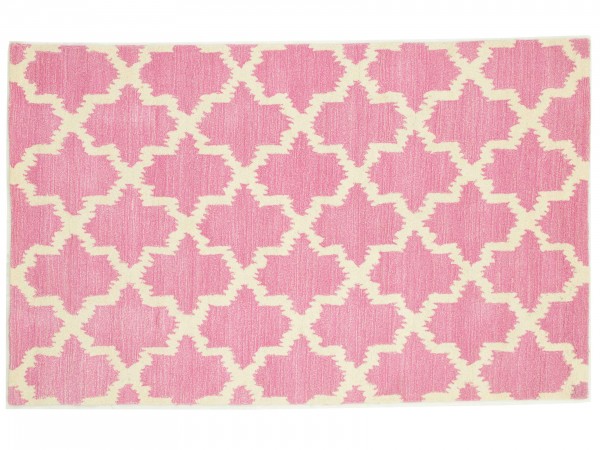 Handgefertigter Teppich 244x152 Handgetuftet Handarbeit 150x240 Rosa Einfarbig Handtuft
