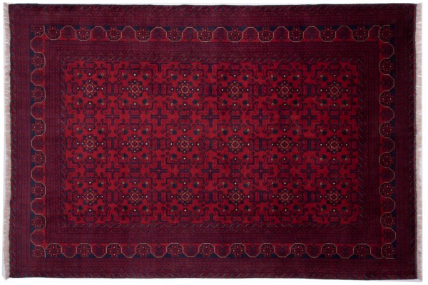 Afghan Khal Mohammadi Fein 291x197 Handgeknüpft Teppich 200x290 Rot Orientalisch