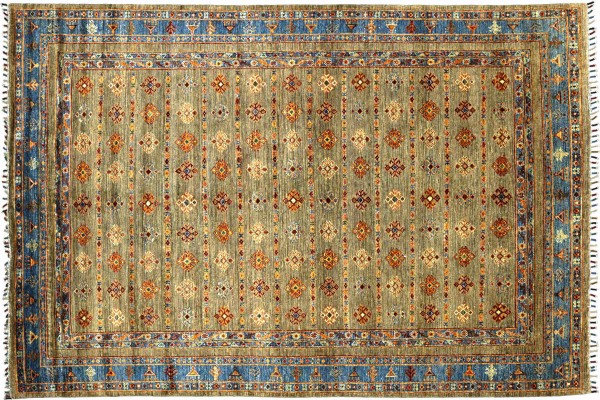 Afghan Ziegler Ariana 239x176 Handgeknüpft Orientteppich 180x240 Braungrün