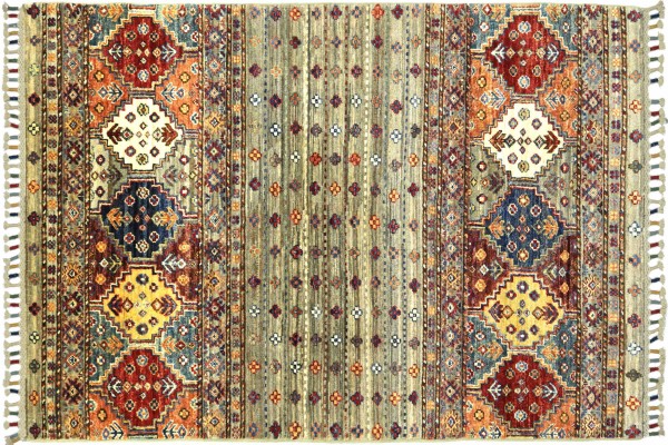 Afghan Ziegler Khorjin 152x99 Handgeknüpft Orientteppich 100x150 Wolle Kurzflor Rug