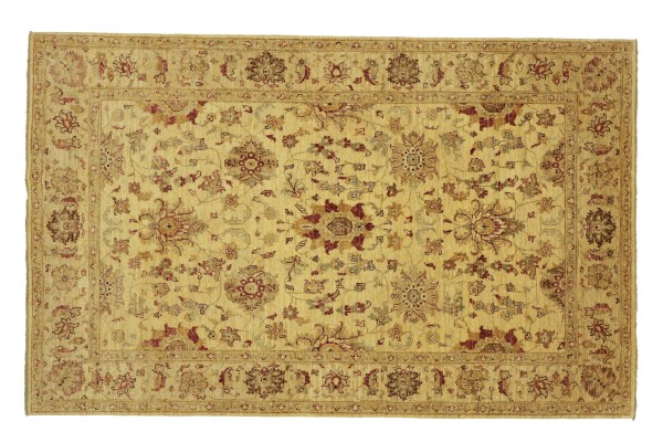 Afghan Chobi Ziegler 237x170 Handgeknüpft Teppich 170x240 Beige Floral Kurzflor Orient