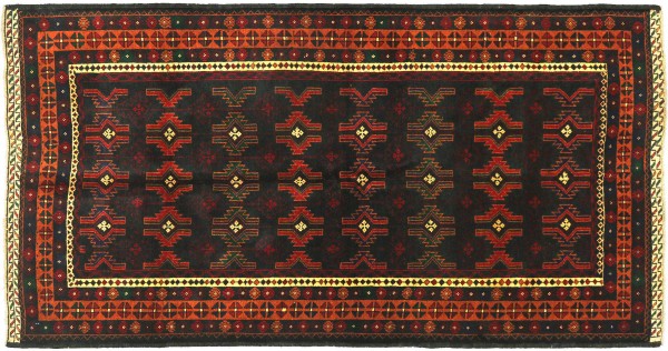 Afghan Belutsch Baluch 180x110 Handgeknüpft Orientteppich 110x180 Dunkelgrün