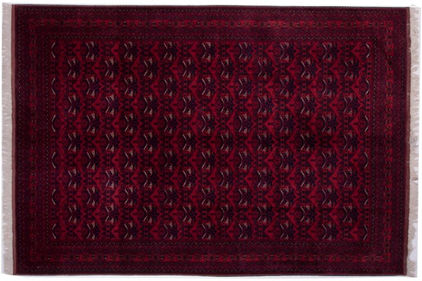 Afghan Belgique Khal Mohammadi 293x202 Handgeknüpft Teppich 200x290 Orange Geometrisch