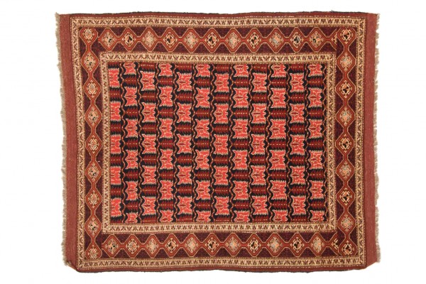 Afghan Chapabaft 163x145 Handgeknüpft Teppich 150x160 Quadratisch Mehrfarbig