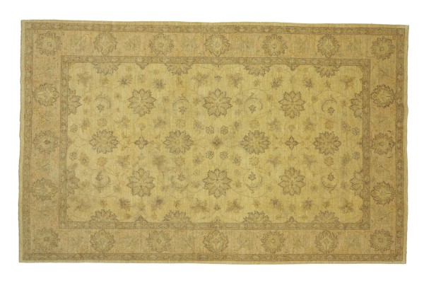 Afghan Chobi Ziegler 291x196 Handgeknüpft Teppich 200x290 Beige Floral Kurzflor Orient