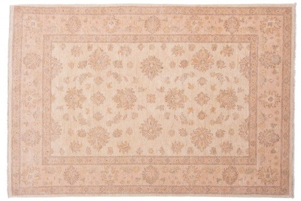 Afghan Chobi Ziegler 176x121 Handgeknüpft Teppich 120x180 Beige Orientalisch Kurzflor