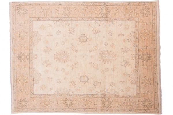 Afghan Chobi Ziegler 202x155 Handgeknüpft Teppich 160x200 Beige Orientalisch Kurzflor
