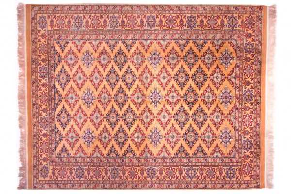 Afghan Mauri Kabul 267x218 Handgeknüpft Teppich 220x270 Rot Geometrisch Muster Kurzflor