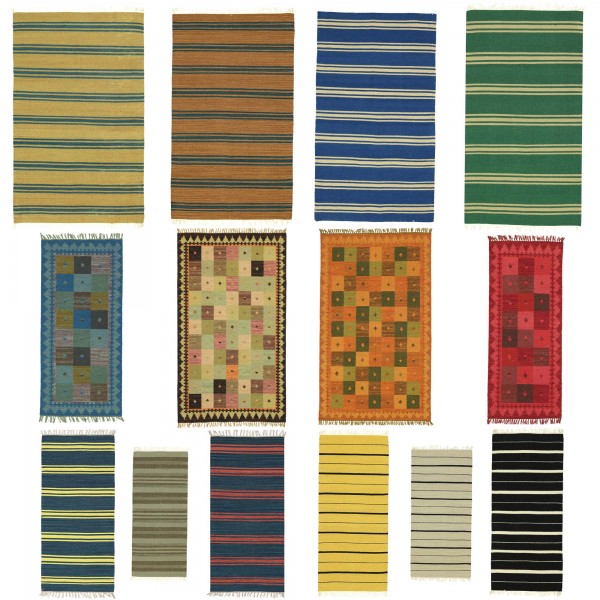 Kelims 70x140 120x180 160x230 Handgewebt Teppich Bunt versch. Muster Handarbeit Orient