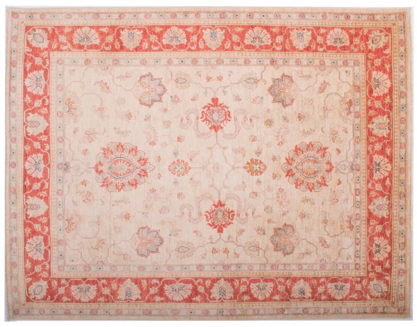 Afghan Chobi Ziegler Fein 197x152 Handgeknüpft Teppich 150x200 Beige Blumenmuster
