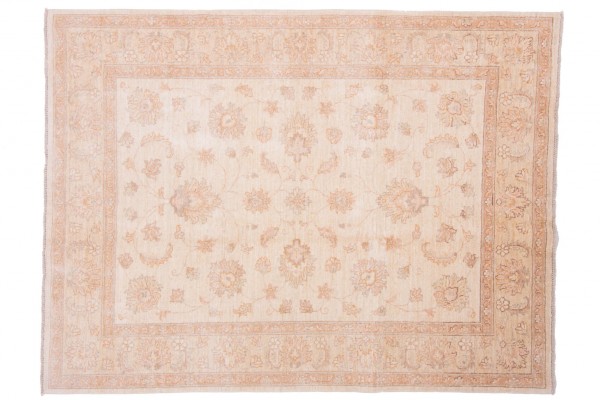 Afghan Chobi Ziegler 200x150 Handgeknüpft Teppich 150x200 Beige Orientalisch Kurzflor