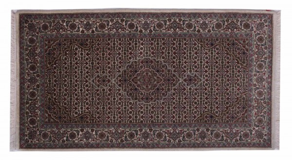 Tabriz 14/70 157x86 Handgeknüpft Teppich 90x160 Grau Orientalisch Kurzflor Orient Rug